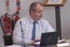 Oliver Hunt, the council’s director of finance, at Monday's meeting. Screenshot from webcast.