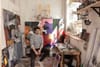 From His Studio an Artist Weaves Graffiti into Paintings