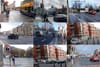 A grid of stills from videos showing red-light breaking in the city.