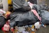 Illegally dumped rubbish festers on streets the council says it cleans regularly in the north inner-city