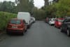 Near Portmarnock Dart Station, growth of footpath parking forces residents to walk on the road