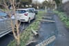 In Malahide, a broken fence has blocked a long stretch of footpath for months on end
