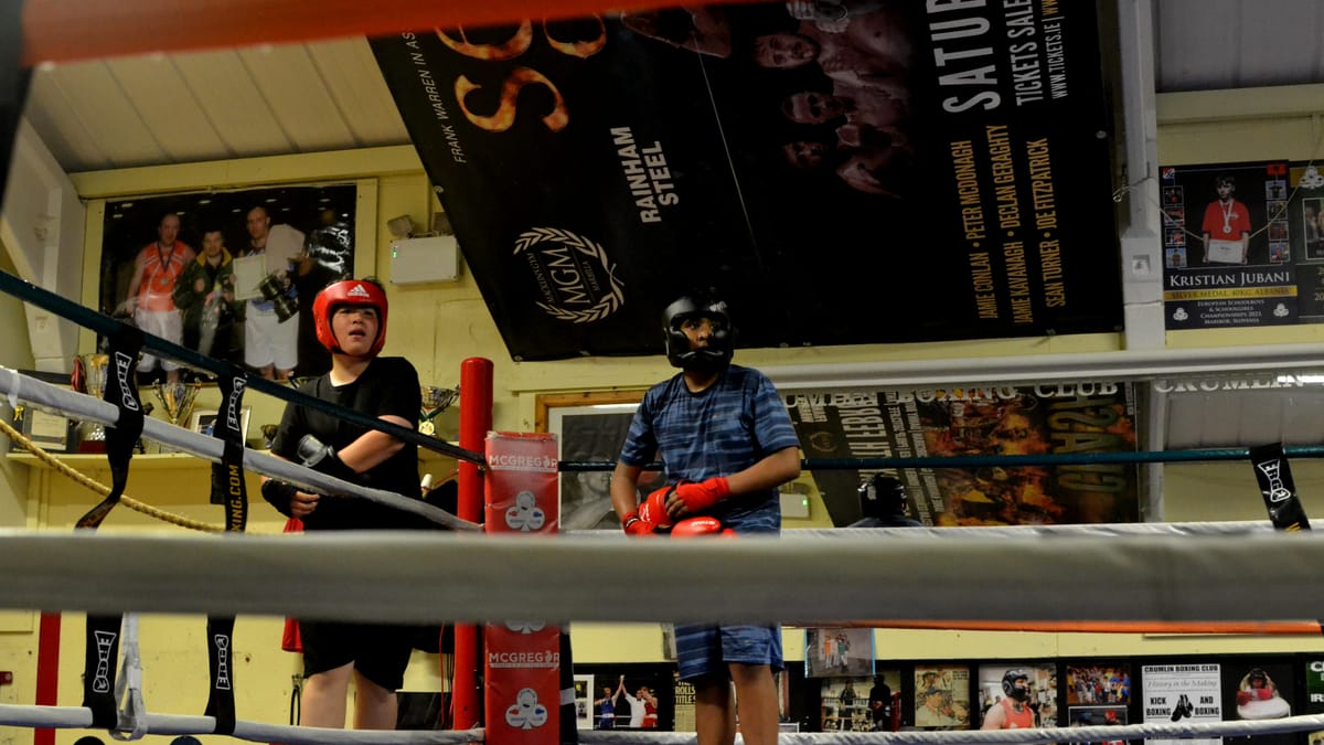 Crumlin Boxing Club is run by Philip Sutcliffe Snr, McGregor’s boxing coach, a Dublin city councillor who – like McGregor – has voiced anti-immigrant views.
